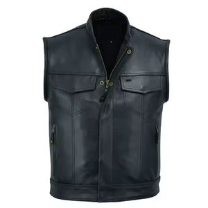 Chaleco de Cuero Vacuno Casual Transpirable para Invierno, Personalizable, Talla Grande 2025, Ropa Exterior para Hombre - Product Image 4