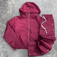 Ensemble survêtement homme personnalisé, veste légère à fermeture éclair et pantalon de survêtement en nylon, design confortable, durabilité, vêtements décontractés et streetwear