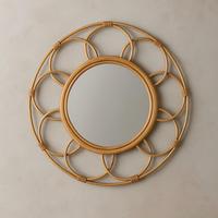 Miroir mural en bambou avec design classique et élégant