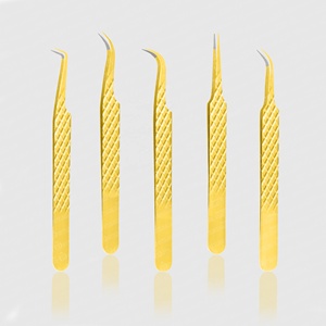Pince à épiler d'extension de cils en acier inoxydable de haute qualité à 90 degrés avec pointe pointue pour un ramassage facile des cils fins - Product Image 2