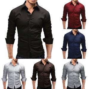 Wholesale Custom 100% Cotton Plaid Shirts for Men Long Sleeve Casual Formal Business Wear Anti-Wrinkle Many Colors <b>3D</b> Print - Product Image 5