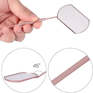 High Quality <b>Lighted</b> Personalized Stainless Steel Eyelash <b>Mirror</b> with Dual Sided Magnifying for Salon Eyelash Extensions - Product Image 4