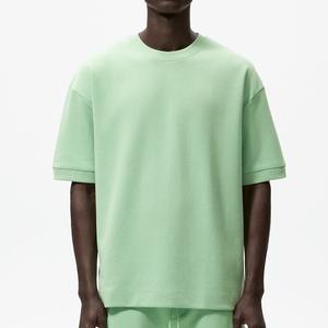 2025 gros coupe ample hommes T-Shirt 100% coton imprimé uni imprimé surdimensionné coton blanc T-Shirt - Product Image 1