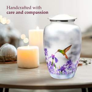 Urnes pour cendres humaines Femme adulte, Urnes funéraires décoratives, funéraires, Urnes funéraires pour femmes et hommes-Blanc, Large - Product Image 2