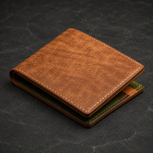 Brown Slim <b>RFID</b> Blocking PU Bifold <b>Wallet</b> with Zipper Closure <b>for</b> <b>Men</b>-Fashion Card Holder Promotional Gift - Product Image 3