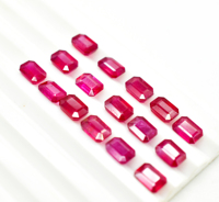Rubis naturel de qualité AAA 7x5mm octogone taille émeraude pierre précieuse à facettes en vrac pour la fabrication de bijoux plus de tailles disponibles