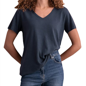 Camiseta Casual de Algodón 100% Ecológico, Transpirable y Compresible para Mujer, de Alta Calidad, con Decoración de Logotipo y Diseño Sólido - Product Image 2