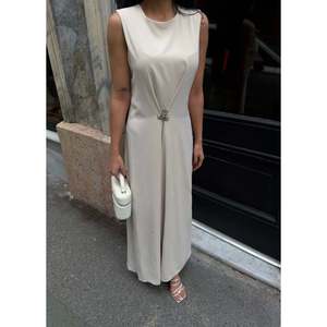 Vestido Maxi Tejido missJANELL para Mujer, Estilo Dubái con Detalle Frontal, Elegante Mezcla de Poliéster y Elastano Azul para Uso Casual o de Fiesta - Product Image 5