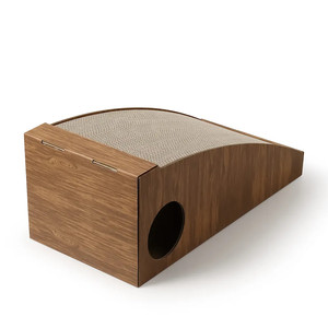 Durable Arched Bridge Triangle Cat Scratching Board Foldable Sustainable Indoor <b>Pet</b> <b>Squeak</b> <b>Toys</b> Wood Material Rugged Cat - Product Image 2