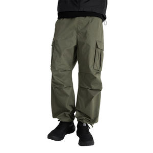 Pantalon cargo personnalisé à la mode pour hommes, coupe ample, jambe droite, avec plusieurs poches, pour tenue décontractée, pantalon cargo baggy d'extérieur - Product Image 2
