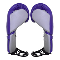 Gants de boxe en cuir OEM 12oz et 14oz à lacets, à séchage rapide et anti-humidité pour l'entraînement de kickboxing/boxe et Muay Thai