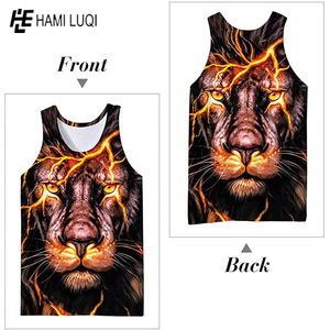 Débardeur décontracté en polyester pour hommes, séchage rapide, taille XL avec impression décorative - Product Image 2