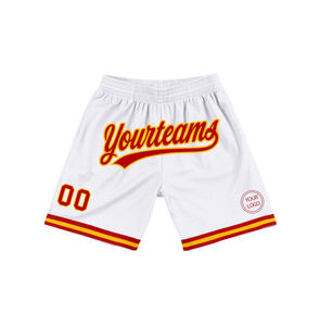 Top Trending 2024 OEM Custom Mesh Shorts Negro Oro Rojo Auténtico Throwback Hombres Pantalones cortos de baloncesto Jogger - Product Image 2