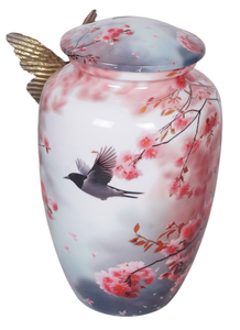 Urnes funéraires métalliques pour décoration intérieure, urne à cendres brillante avec photo, urne de crémation en métal artisanale, urne à cendres pour adulte Natures Peace - Product Image 2