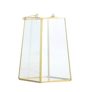 Décoration murale de qualité supérieure Terrarium en verre de qualité supérieure Finition antique Vase à fleurs de terrarium suspendu pour usage domestique - Product Image 4