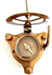 Boussole de cadran solaire antique en laiton Lister en laiton nautique 3 "Look antique par Calvin artisanat - Product Image 6