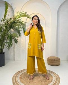 Kurti Moderno de Rayón Hecho a Mano de Secado Rápido para Mujer, para Bodas, Fiestas y Celebraciones Étnicas, en 9 Colores - Product Image 6