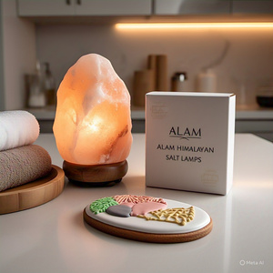 Customized Eco-friendly 4-6 Kgs Organic Natural Himalayan Salt <b>Lamp</b> Home Decoration Angel Religious Feng Cross Flower Animal - Product Image 1