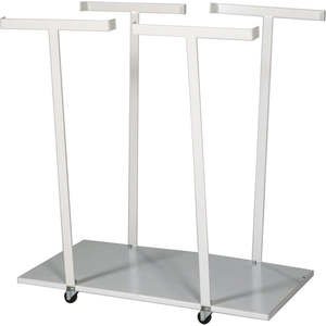<b>White</b> Enclosed Waste <b>Trolley</b> KM3027 Four-Wheel Roll Container 100kg Load Capacity Customizable OEM Cart Shopping Cart Frame - Product Image 1