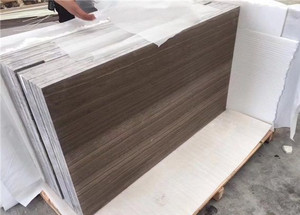 Carreaux de dalles de marbre brun grain de bois café poli <span class=keywords><strong>prix</strong></span> de gros bon marché - Product Image 6