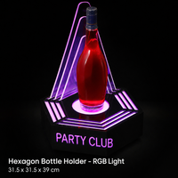 Glorificateur de bouteille en forme de pétale avec logo personnalisé pour table de fête privée