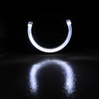 Masques de projecteur de 3 pouces pour la conversion de voiture, masque LED avec yeux d'ange LED, couvre-phares, accessoires de voiture