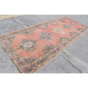 Alfombra Turca de 4.9x12.5 pies, Alfombra Vintage, Alfombra Oriental Roja y Negra - Product Image 2