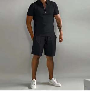 Summer Polo t Shirt and <b>Shorts</b> for <b>Men</b> High Quality <b>Lounge</b> Wear Man Custom Tracksuits - Product Image 4