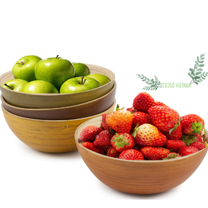 Échantillon gratuit bol en bambou naturel biologique/bol à fruits à salade en bambou avec couleur, taille et Logo personnalisés - Product Image 1