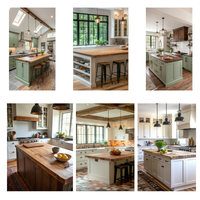 Encimera de Madera de Acacia Sólida para Isla de Cocina, Superficie de Trabajo Personalizada para Gabinetes, Premium, Duradera, Ecológica y Resistente al Agua