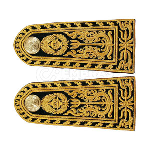 Insignia de Charretera decorativa con lazo para el hombro y patrones de hilo en negrita insignia de hombro uniforme bordada - Product Image 4