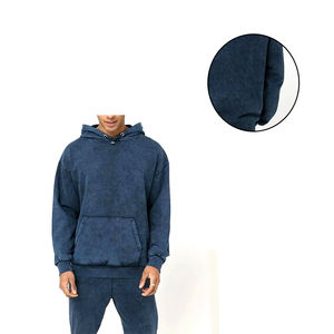 Conjunto Deportivo Personalizado 100% Algodón para Hombre, Ropa de Entrenamiento y Jogging, Lavado Ácido, Unisex, Estilo Urbano, Talla Grande para Invierno - Product Image 4