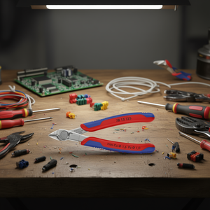 กรรไกรและคีมตัดโลหะ Knipex Electronic Super Knips ผลิตจากเหล็กกล้า INOX ขัดเงา พร้อมด้ามจับหลายชิ้นส่วนและตัวดักตะกั่ว - Product Image 3