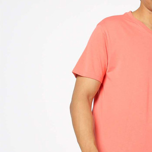 T-shirt pour homme à col en V, couleur unie, manches courtes, vente en gros, t-shirts pour homme à col en V, manches courtes, 100% coton, vierge - Product Image 6