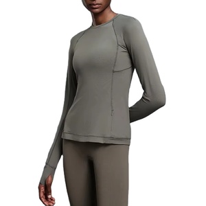 เสื้อวิ่งแห้งเร็ว เสื้อกีฬาในยิม ผ้ายืด แห้งเร็ว เสื้อโยคะฟิตเนส โยคะสำหรับผู้หญิง ทรงหลวม ระบายอากาศได้ดี - Product Image 2