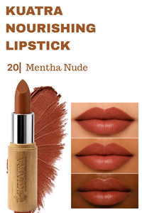 KUATRA Mentha Nude No.20 <b>Metallic</b> Vegan Natural Mineral <b>Lipstick</b> Vitamin C Sample Size 3 ML Moisturizing Botanical Lip Color - Product Image 5