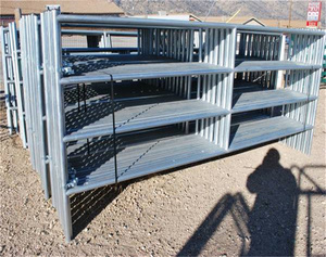 Panneaux de clôture pour bétail en métal rond de 10 pieds, revêtement poudré, norme canadienne, robustes, pour ferme d'élevage, chevaux - Product Image 3