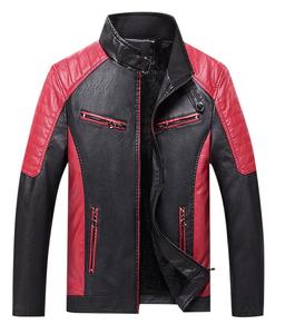 Nuevo estilo Casual hombres chaquetas de cuero genuino piel de oveja vaquero ropa de invierno transpirable Slim Fit hombres cremallera chaquetas de cuero - Product Image 1