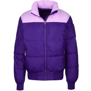 Customized Men's <b>Thin</b> Softshell <b>Puffer</b> Bomber Coat Lightweight Long Winter Warm Packable Puffy <b>Jacket</b> with Pattern Hood - Product Image 5
