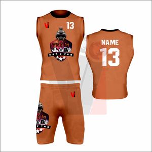 Conjuntos de uniformes de fútbol americano con bandera 7v7 de alta calidad OEM, ropa deportiva y de equipo personalizada, diseño transpirable - Product Image 3