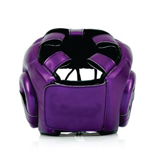Más vendidos 2025 Trending Adult Full Face Boxing Helmet Equipo de entrenamiento de cuero ajustable en color sólido - Product Image 2