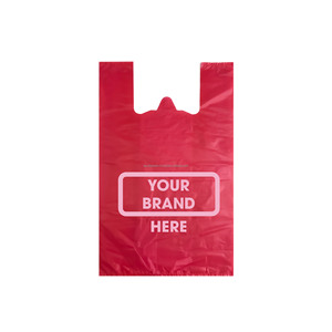 Bolsas de Plástico HDPE Rojas de Alta Calidad para Camisetas, Bolsas Desechables para Compras al por Mayor, Turquía - Product Image 1
