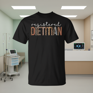 T-shirt imprimé léopard pour diététiciens agréés, pour la reconnaissance des professionnels de la santé - Product Image 3