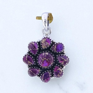 จี้เทอร์ควอยซ์คุณภาพหายาก ประดับด้วยพลอยธรรมชาติและเครื่องประดับเงินสเตอร์ลิง - Product Image 2