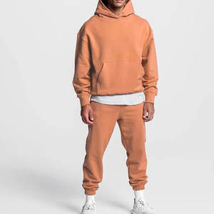 Conjunto Deportivo Unisex de Primera Calidad, Ropa Deportiva Urbana 100% Algodón, Logotipo Personalizado, Lavado Ácido, con Capucha, para Correr, Trotar al Aire Libre - Product Image 1