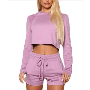 Conjunto de sudadera de algodón con capucha y cremallera para correr, conjunto de 2 piezas con capucha y cremallera completa - Product Image 1