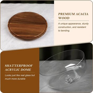 Recién llegado, venta de artículos decorativos, soporte de exhibición de mesa de pastel de boda de madera Natural redondo grande de 10 pulgadas y 12 pulgadas para Decoración - Product Image 6