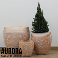 Vases en fibrociment écologiques et abordables pour la maison et le jardin - Fabrication artisanale durable et légère avec trous de drainage