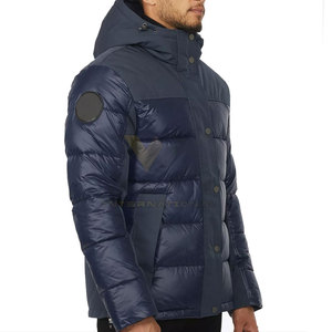 Nouvelle arrivée veste à bulles d'hiver légère pour hommes Logo personnalisé et col montant style rue haute prix de gros - Product Image 5