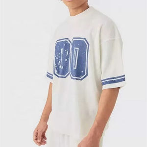 Contraste couleur OEM été hommes survêtement vers le bas épaule T-shirt manches chemise Shorts ensembles pour hommes décontracté Streetwear 2 pièces costume - Product Image 5